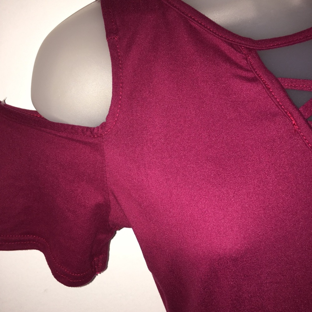 Love short Sleeve Casual cold Shoulder Tunic Dress - Picture 4 of 8